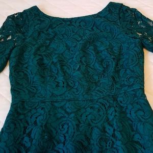 Jcrew green lace dress sz 6